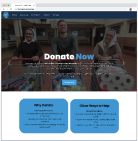 Desktop view of the Donate page - Angeles de Medellín redesign by Mili Khatri